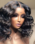 Highlight Honey Blonde HD Lace Wavy Bob Frontal Wig 13x4 5x5 180% Closure Wig
