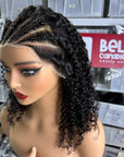 13x4 Curly Lace Front braiding Wig Human Hair braid style wig