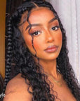 Stylish Water Wave 13x4 Frontal HD Lace Free Part Long Wig 100% Human Hair