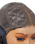 Curtain Bangs Chocolate / Caramel Brown Highlight Loose Wave Y-Shape Undetectable HD Lace Wig