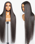 Royal Luxury Super Long Silky Straight 5x5 Closure Undetectable HD Lace Wig 100% Human Hair