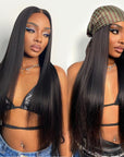 Silky Straight 13x4 Frontal Undetectable HD Lace Long Wig 100% Human Hair