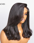 Limited Design | 90's Blowout 5x5 HD Lace Glueless C Part Long Wig With Bangs 100% Human Hair