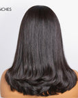 Limited Design | 90's Blowout 5x5 HD Lace Glueless C Part Long Wig With Bangs 100% Human Hair