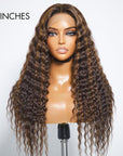 Boho-Chic | Flowy Bohemian Curly 5×5 Closure Lace Glueless Mid Part Long Wig 100% Human Hair