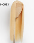 Easily Redyed 613 Silky Straight 5x5 Closure HD Lace Glueless Mid Part Long Wig 100% Human Hair