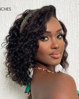 Water Wave C Parted Glueless Undetectable Minimalist Lace Wig With Bangs