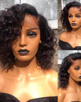 Water Wave C Parted Glueless Undetectable Minimalist Lace Wig With Bangs