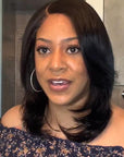 Shaggy Layered Cut Glueless 4x4 Closure Wig With Side-swept Bangs 100% Human Hair