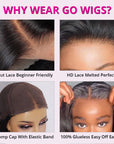 Luxurious Blonde Highlights Loose Wave 13x4 Frontal HD Lace Mid Part Long Wig 100% Human Hair