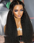 Natural Kinky Straight 5x5 Closure / 13x4 Frontal HD Lace Long Wig 100% Human Hair