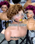 Short Marilyn Monroe Pixie wig Full Wig front Lace Wig multiple colors available