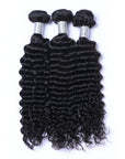 Natural Black Deep Wave 100% human Hair Bundles - Set of 3 Bundles