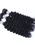 Natural Black Deep Wave 100% human Hair Bundles - Set of 3 Bundles