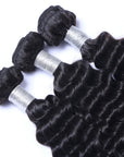 Natural Black Deep Wave 100% human Hair Bundles - Set of 3 Bundles