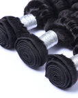 Natural Black Deep Wave 100% human Hair Bundles - Set of 3 Bundles