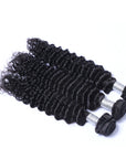 Natural Black Deep Wave 100% human Hair Bundles - Set of 3 Bundles