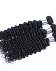 Natural Black Deep Wave 100% human Hair Bundles - Set of 3 Bundles