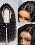 180% or 200% Density Water Wave 5x5 Closure HD Lace Glueless Long Wig 100% Human Hair