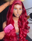 T1B/99J Body Wave 13x4 Lace Front Human Hair Wig Glueless Wig
