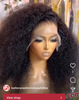 Retro & Vintage Side Part Afro Curl Bouncy Glueless Minimalist Lace Wig