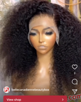 Retro & Vintage Side Part Afro Curl Bouncy Glueless Minimalist Lace Wig