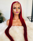 Red Straight 13x4 Lace Wig 4x4 Lace Closure 100% Human Hair Wig