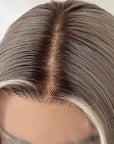 Highlight Ash Blonde Wavy 4x4 Lace Wig Glueless HD Lace Human Hair Wig