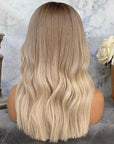 Highlight Ash Blonde Wavy 4x4 Lace Wig Glueless HD Lace Human Hair Wig