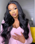 6x6 Closure Lace Middle Part Body Wave Wig 100% Human Hair