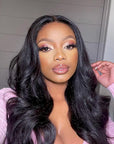 6x6 Closure Lace Middle Part Body Wave Wig 100% Human Hair