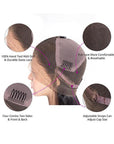 Straight Full Lace Wig With 4C Hairline Edge Human Hair Wigs Preplucked Hairline
