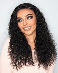 Loose Water Wave 13X4 Frontal HD Lace Side Part Long Wig 100% Human Hair