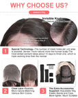 Chocolate Brown Straight 13x4 Lace Front Bob Wig Glueless Human Hair Wig Double Drawn