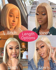 13x4 Blonde Bob Lace Frontal Wigs 4x4 Short Cut Lace Closure Wig