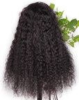 13x6 Curly Lace Front Wig With Bangs Wear and Go Capless Human Hair Wigs With Bangs