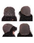 13x6 Curly Lace Front Wig With Bangs Wear and Go Capless Human Hair Wigs With Bangs