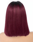13x6 13x4 HD Lace Ombre Burgundy Bob Lace Front Wigs 5x5 Human Hair Closure Wigs