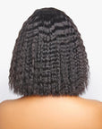 Boho-Chic | Super Bob Bohemian Curly Minimalist HD Lace Glueless C Part Short Wig 100% Human Hair