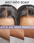 Asymmetric Bob Minimalist HD Lace Glueless C Part Short Wig 100% Human Hair
