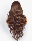 Charming Brown Layered Cut Loose Wave 5x5 Closure Lace Glueless Wig 100% Human Hair