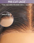 Loose Wave 5x5 Closure Lace Glueless Long Wig With Cute Bangs 100% Human Hair | Face-Framing