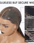 Boho-Chic | Natural Black Flowy Bohemian Curly 13x4 Frontal Lace C Part Long Wig 100% Human Hair