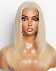 Limited Design | Blonde 613 Layered Cut Glueless 5x5 Closure Undetectable HD Lace Wig 100% trending Human Hair