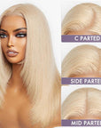 Limited Design | Blonde 613 Layered Cut Glueless 5x5 Closure Undetectable HD Lace Wig 100% trending Human Hair