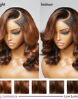 Limited Design | Ombre Brown C Part Loose Wave Glueless 5x5 Closure Undetectable HD Lace Wig 100% trending Human Hair