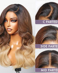 Limited Design | Brown Blonde Ombre Body Wave 5x5 Closure HD Lace Glueless Side Part Wig 100% Human Hair