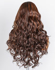 Beyon-Inspired | Blonde Brown Highlight Water Loose Wave 5x5 Closure HD Lace C Part Long Wig 100% Human Hair