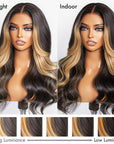 Blonde Highlight Big Loose Wave 5x5 Closure HD Lace Glueless Mid Part Wig 100% Human Hair