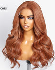 Cinnamon Brown Loose Wave Glueless 5x5 Closure Undetectable HD Lace Long Wig 100% Human Hair